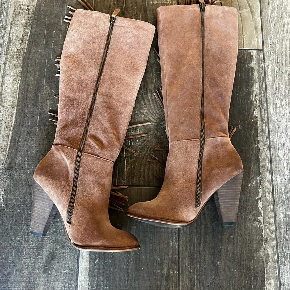 Fringe Knee High Boots - Picture 3 of 5